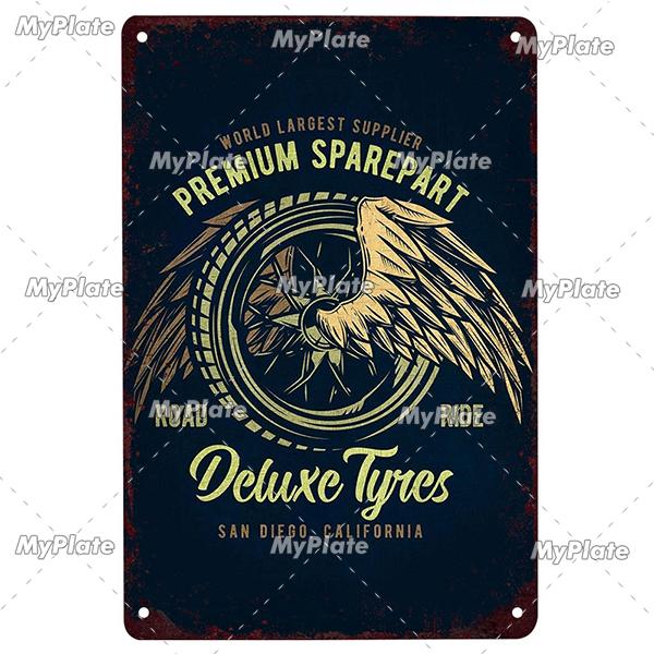 Motorrad Metall Zeichen Vintage Plaque Zinn Zeichen Wand Dekor Für Garage Club Platte Handwerk Fahrt Biker Poster Hot Rod