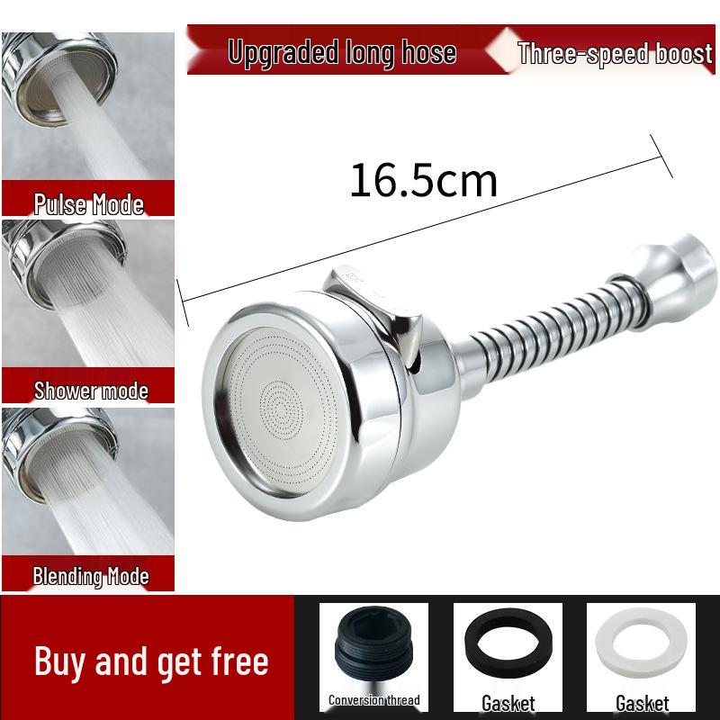 Universal Rotating Kitchen Faucet Aerator: Anti-Splash, Water-Saving, Sprayer Extender