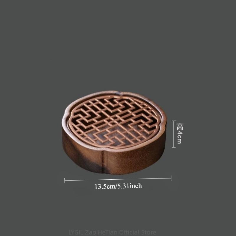 Mini Solid Wood Tea Tray Chinese Style Retro Water Storage Pot Holder Portable Outdoor Travel Small Dry Bubble Tea Table Durable