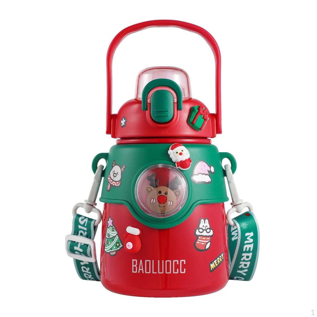 Christmas Theme Insulated Bottle, Vacuum Drinking Stainless Steel Cup for