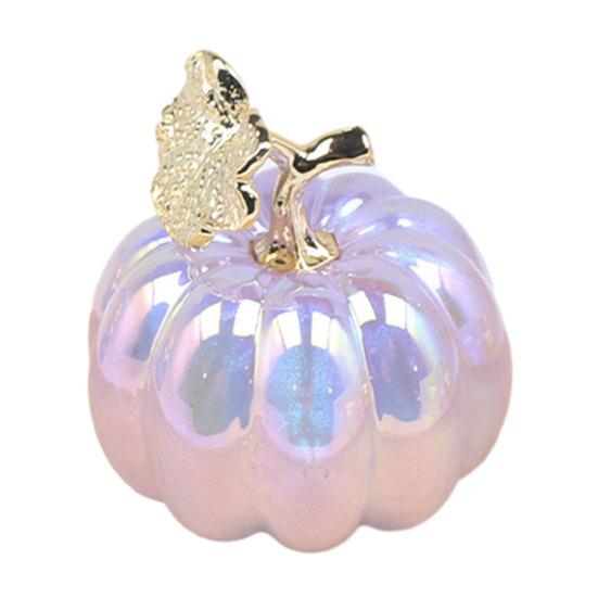 Acrylic Simulation Pumpkin Pumpkin Ornament Car Spooky Decor Halloween Fake for Table Party фиолетовый