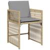 Garden Dining Set 9 pcs Beige Poly Rattan