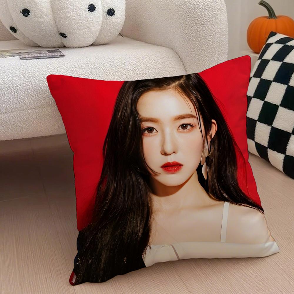 Elegant Korean Beautiful Singer IIrene Cushion Cover Throw Pillow Cover Hidden Button Durable Polyester Chair Cushion