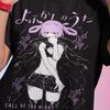 Anime Waifu Call Of The Night Unisex Heavy Cotton Tee, Manga Lover Gift, Japanese Cartoon Shirt, Otaku Apparel, Kawaii Top
