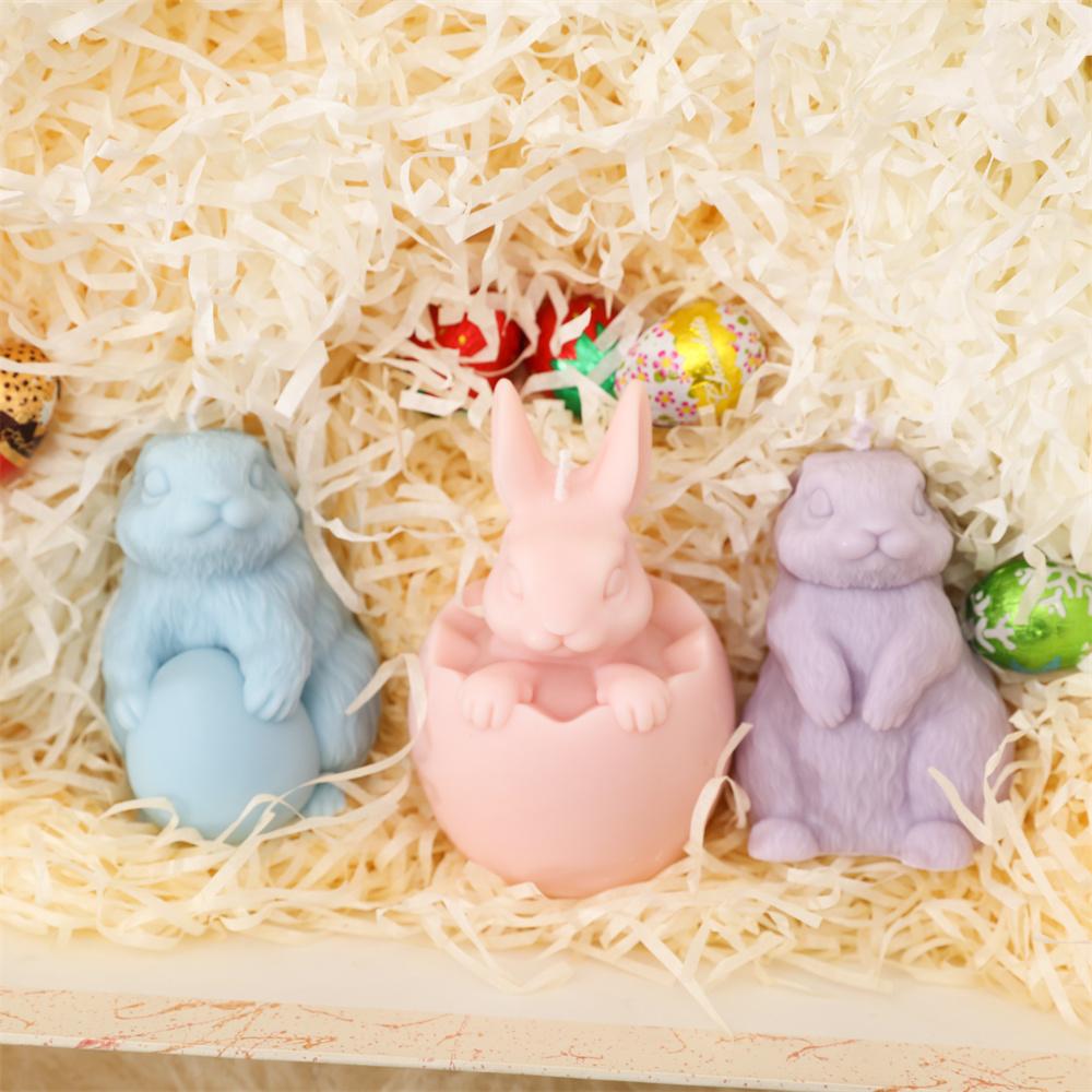 Nicole Osterhase Kerzen Silikonform Handgefertigte Kaninchen Aromatherapie Kerzenformen zur Kerzenherstellung Oster Heimdekoration