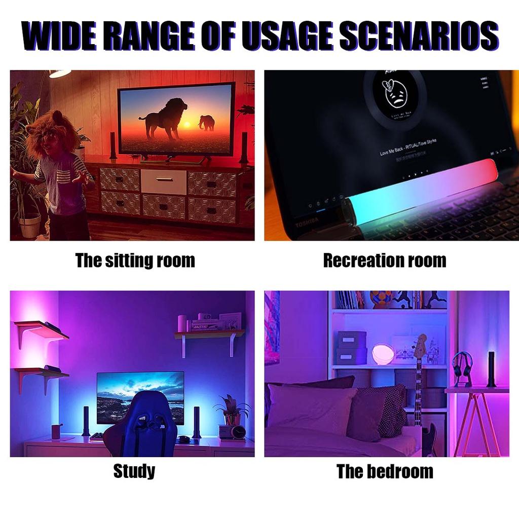 LED Pickup Light Bluetooth App Control Music Rhythm Lights Smart RGB Symphony Lamp Gaming Bar TV Computer Desk Ambient Lamp 5W