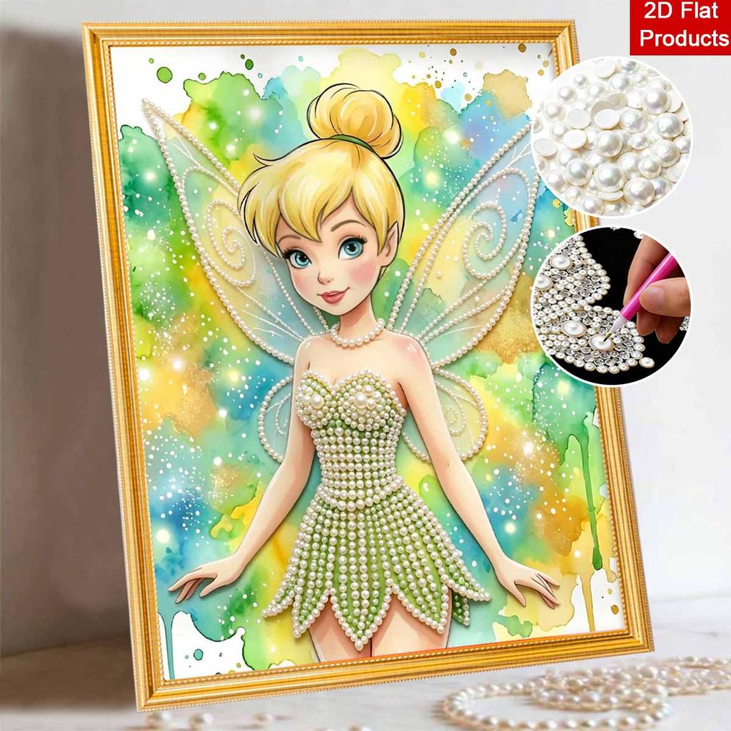 Disney Pearl Painting Wonderful Fairy Tinker Bell Pearl Art Painting Kit Art Pearl Painting Kit Adult Beginner Gift Creative Home Wall Decor