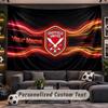 Wall Hanging Tapestry Custom NameSheffield United FC Pattern Personalized Printed Fabric Wall Decor