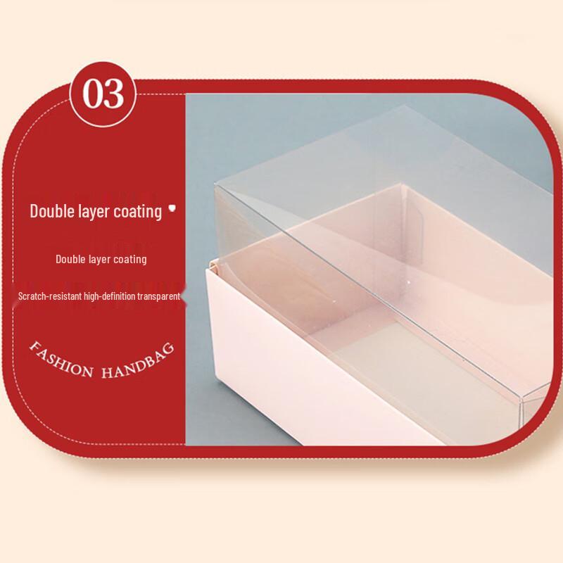 Transparente quadratische Kuchenverpackungsbox