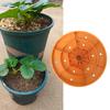 Reusable Orange Plastic Planter Insert Drainage Discs Pack of 2 with Anti Clog Holes To Optimizes Soil Moisture Control