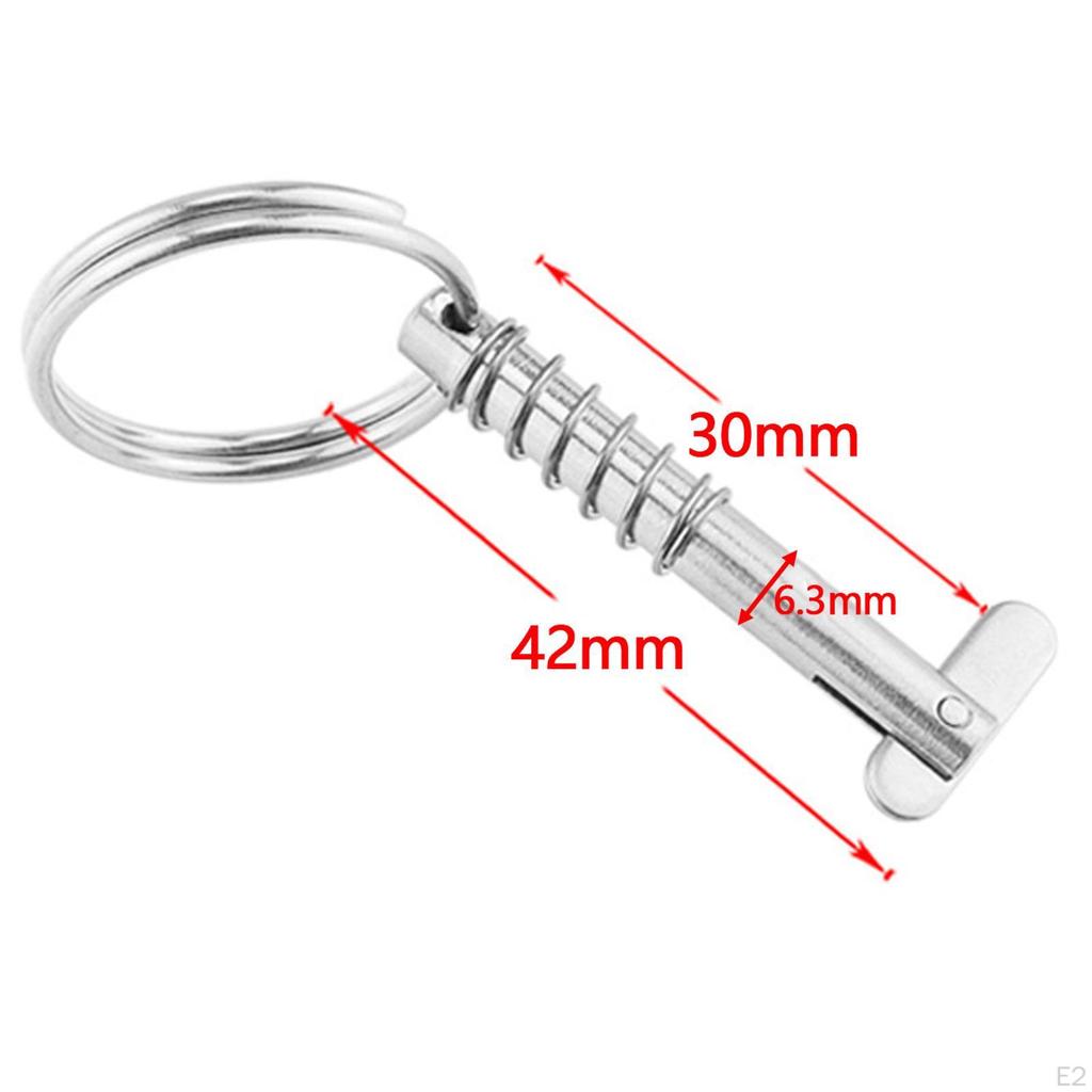 2Pcs Quick Release Pins Safety Bimini Top Locating Boat Fasteners Pull Rings