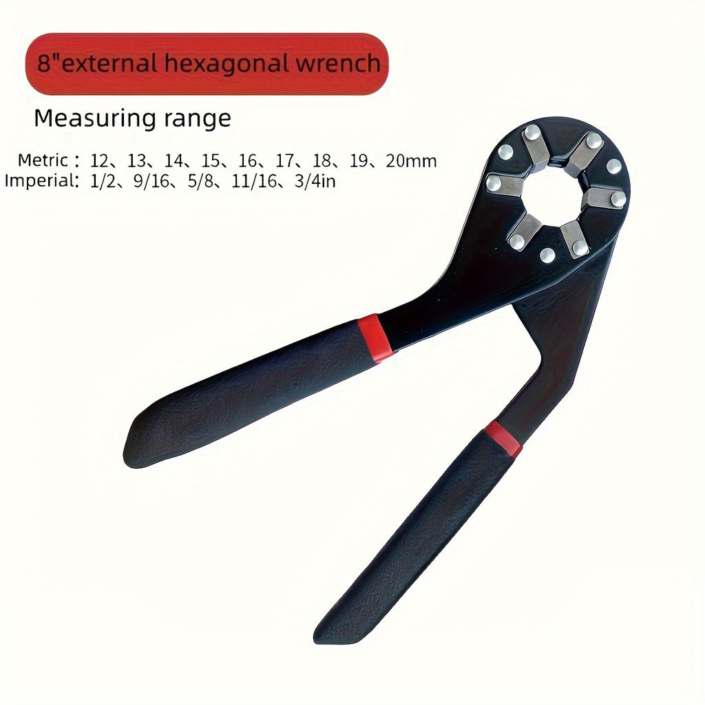 6 In / 8 In Multifunctional Adjustable Universal Wrench with Chrome Craftsman Wrench Grip Multifunctional Repair Hand Tool