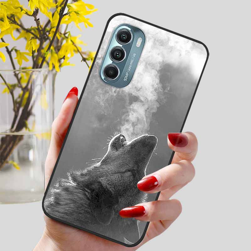 Fashion Lovely Cute Black TPU Silicone Phone Cover for Motorola Moto G Stylus 4G 5G 2022 Protect Soft Bumper Shells Coque Capa