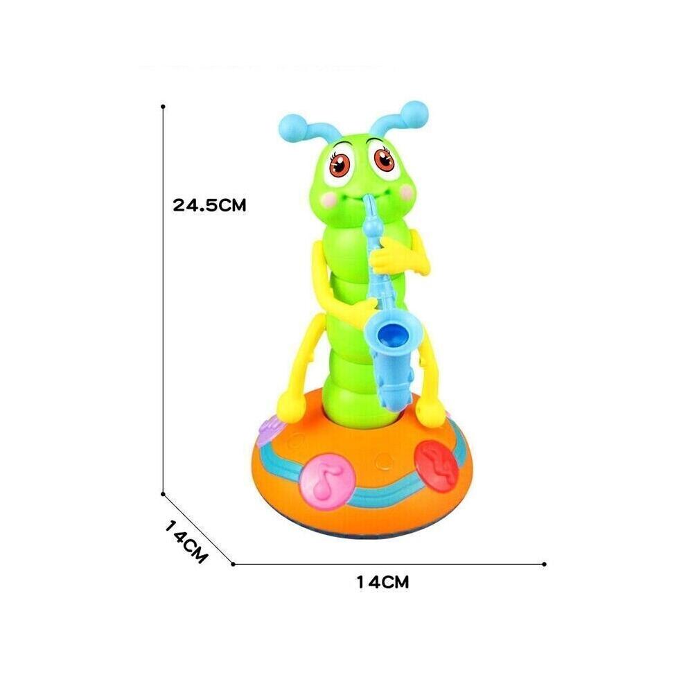 Dancing Saxophone Caterpillar Toy, Battery Powered Baby Sensory Musical