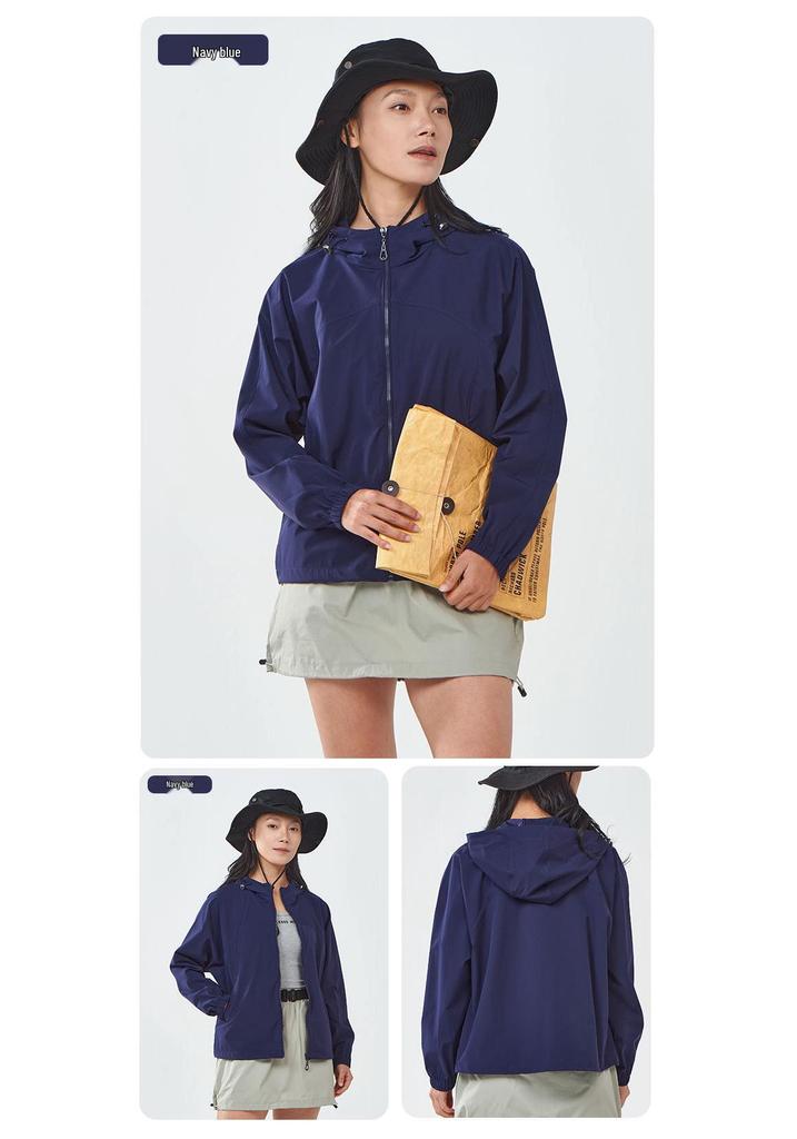 Women's Summer Outdoor Hooded Jacket - Cooling, UV-Resistant, Breathable, Loose-Fit Windbreaker for Sun Protection