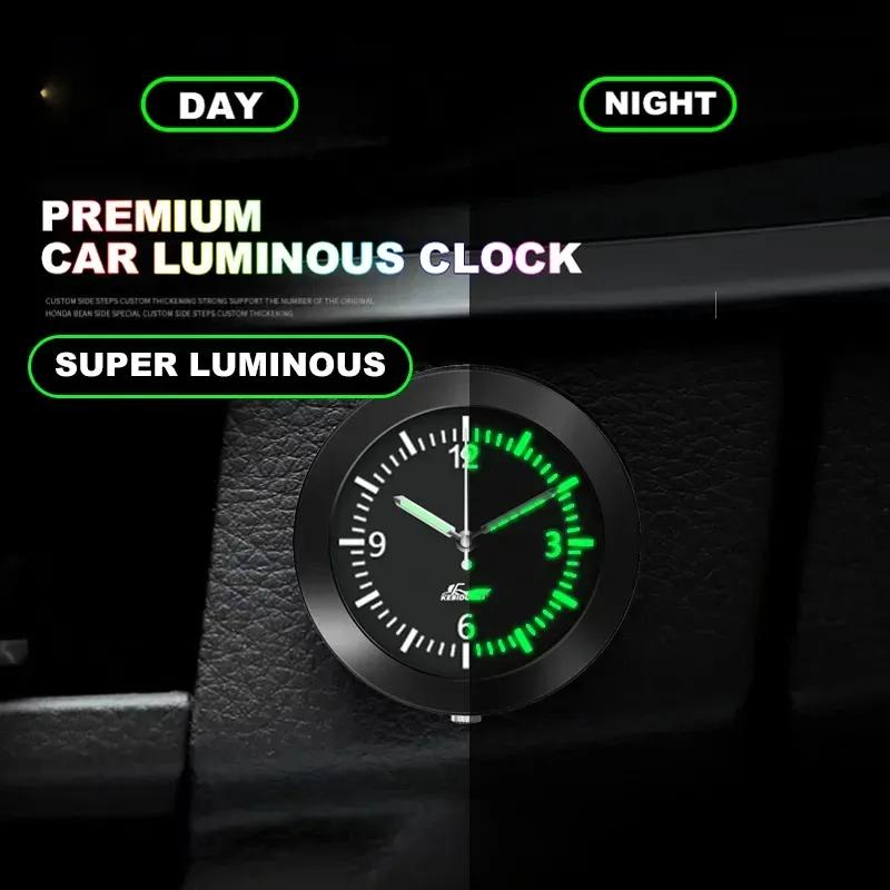 Car Clock Luminous Automobiles Internal Stick-On Mini Digital Watch Mechanics Quartz Clocks Auto Ornament Car Auto Accessories