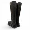 Excellent GUCCI Knee-high boots Mouton black leather Women 37.5 Used