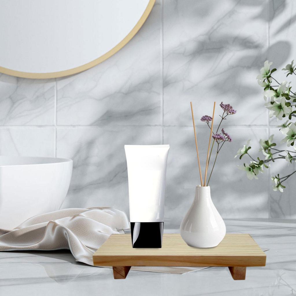 Wood Pedestal Stand Display Tray Candle Plant Holder Multifunctional Soap Wooden Riser