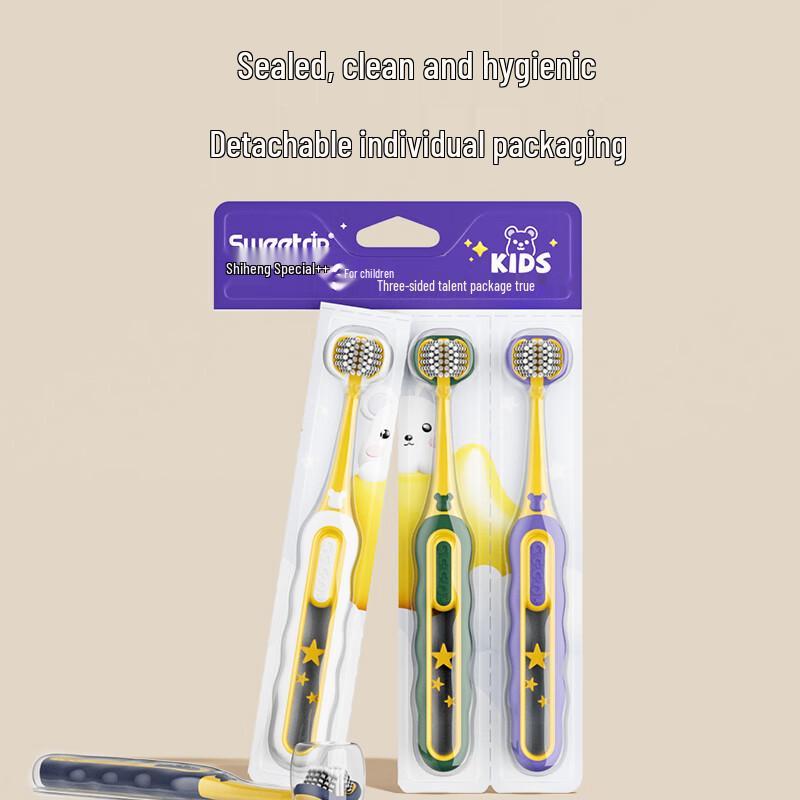 Sweetrip Children's Triple-Action Soft Toothbrush