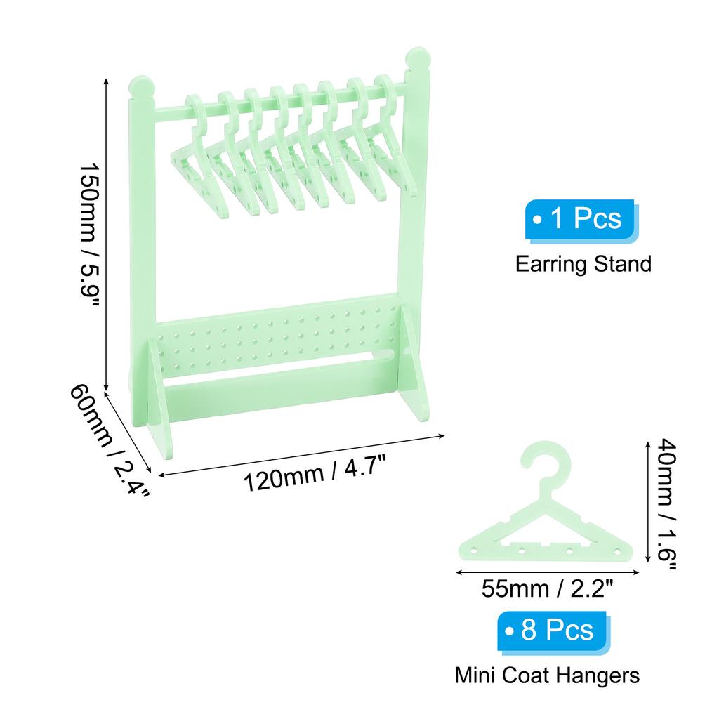 Uxcell Ohrringhalter-Set mit 8 Kleiderbügeln, Acryl-Ohrringhalter Organizer Ständer Rack Ohrring-Displayhalter für Steckerchen