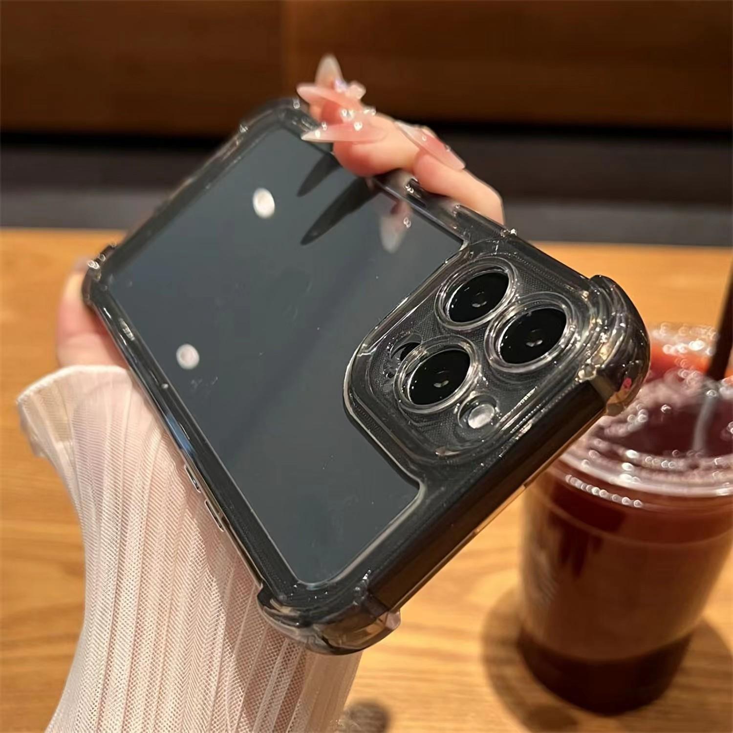 

For IPhone 16 Four Corner Anti Drop Airbag Protection Transparent Cover for Apple 15pro Phone Case 13/14 Acrylic For iPhone7P/8P