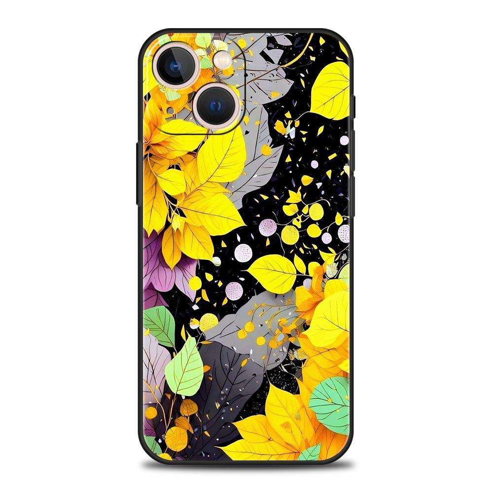 Abstract Plants Flower Phone Case Cover for iPhone 17 16 15 14 13 12 11 Pro Max 17 Air Plus Shockproof Soft TPU Shell Fundas Bag