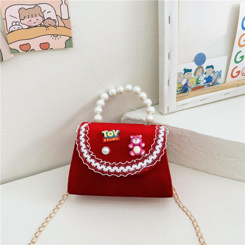 Princess Lovely Style Red Bag For Girls With Cartoon Design Perfect For New Year Gifts And Everyday Adventures