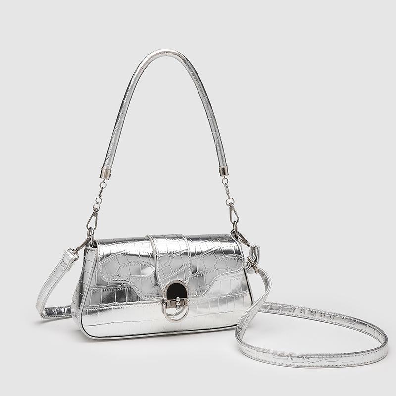 Underarm Bag Maillard Retro Bag Hardware Lock Buckle Bag Commuting Fashion Versatile Crossbody Bag