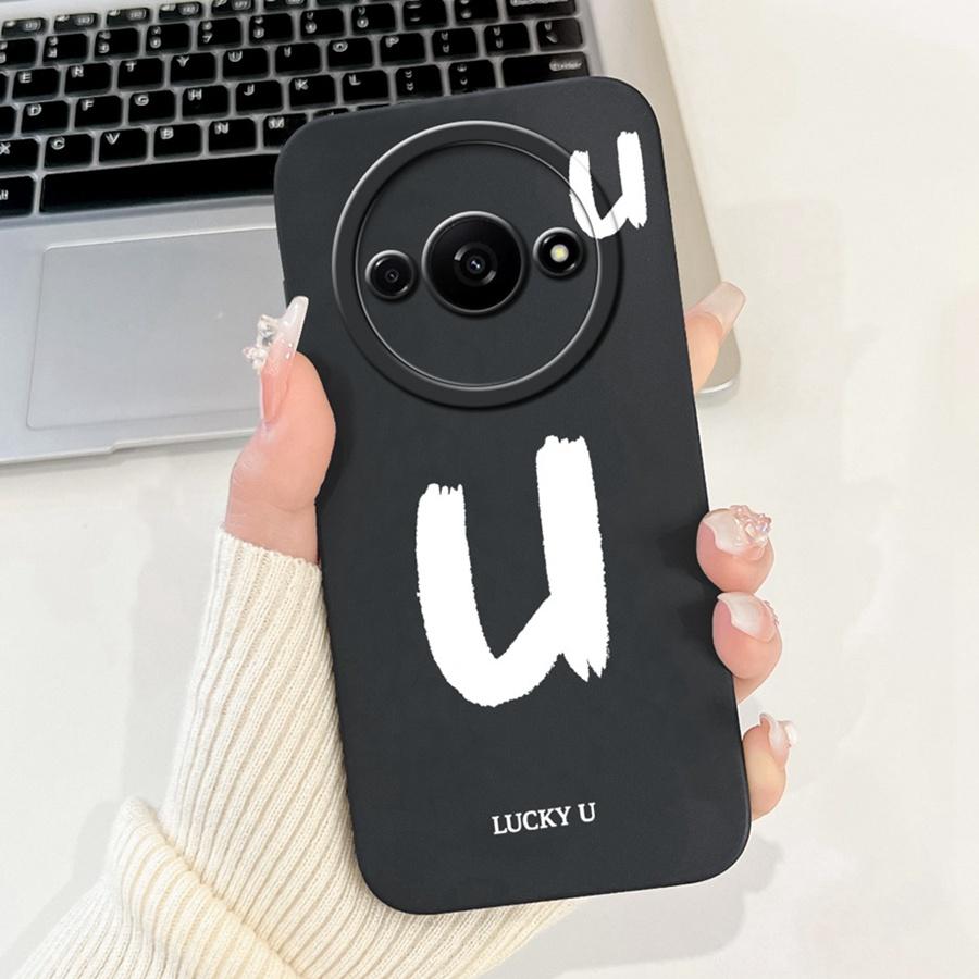 For Xiaomi Redmi A3 Back Cover Popular Letter Protector Soft Silicone Phone Cases For RedmiA3 A 3 4G Xiaomi Poco C61 Funda
