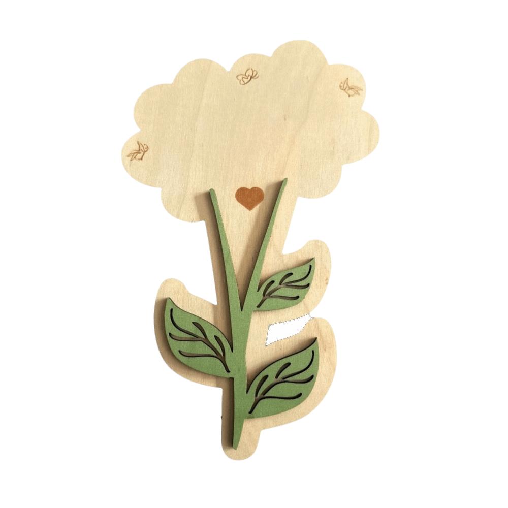 Decoration Mother's Day Plaque Hand Painted Wooden Flower Craft Kids DIY Painting