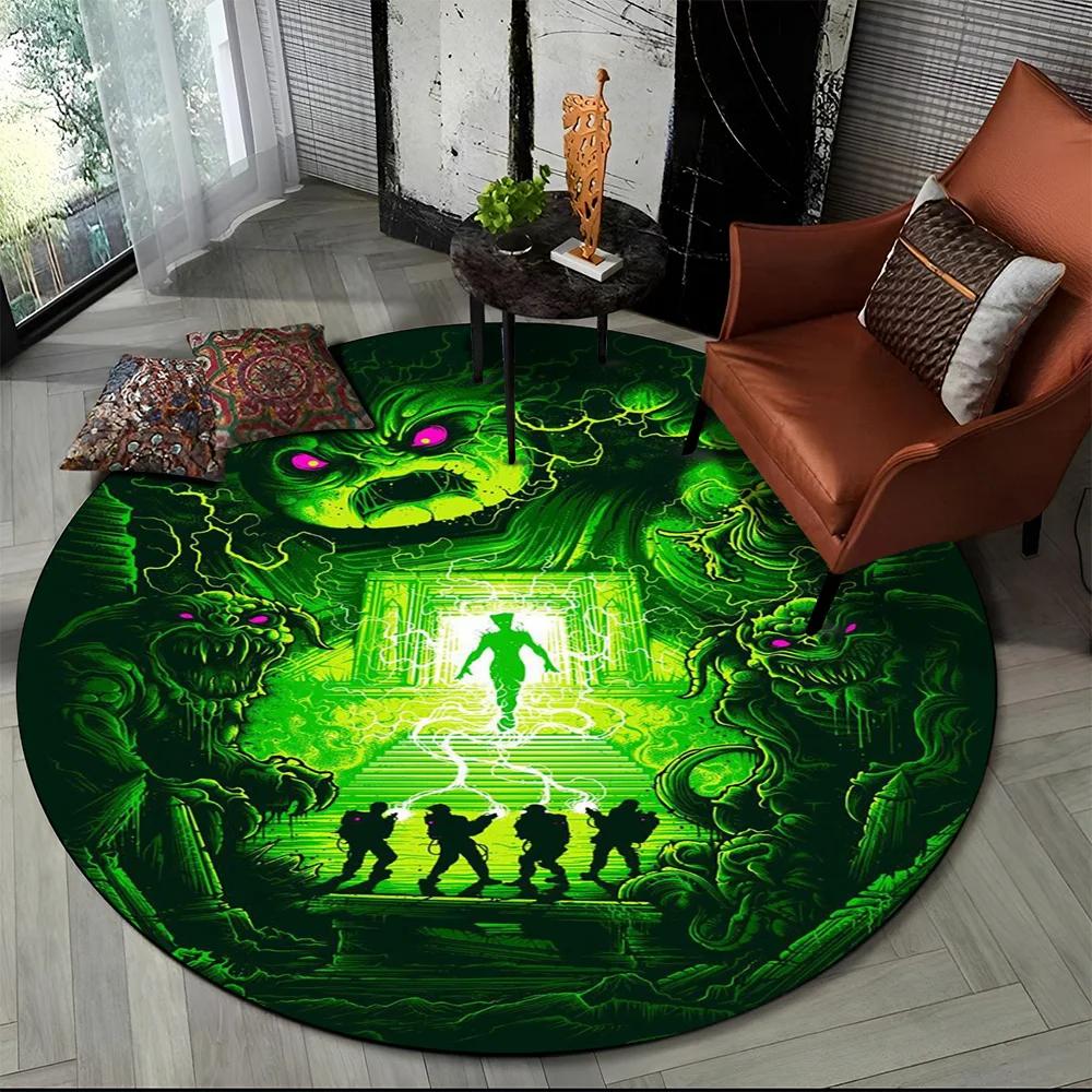 26 Style New G-Ghostbusters Horror Movie Cartoon Round Carpet Rug for Bedroom Living Room Sofa Decoration,pet Decor Floor Mat