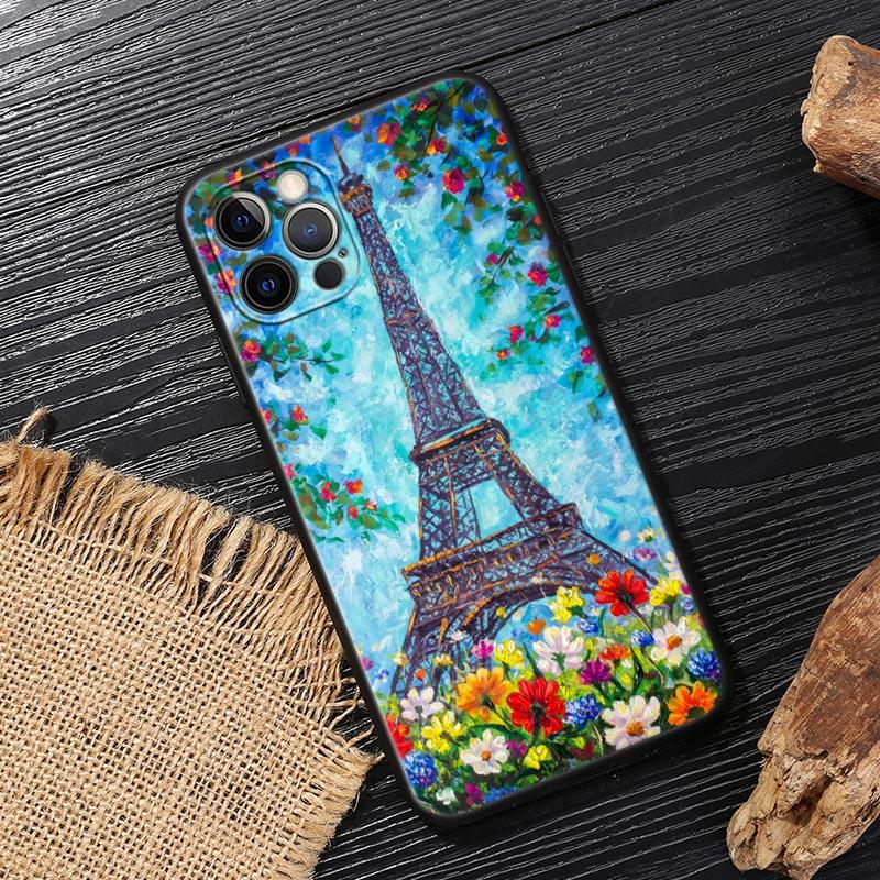 Van Gogh Starry Night Cat Oil Painting Funda For Iphone 15 Pro 14 11 12 13 Pro Max Mini XS X 7 8 14 Plus SE2020 Cases Soft Cover