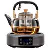 2025 Automatic Electric Ceramic Stove & Large Glass Tea Kettle Set - High Temp Resistant for Brewing