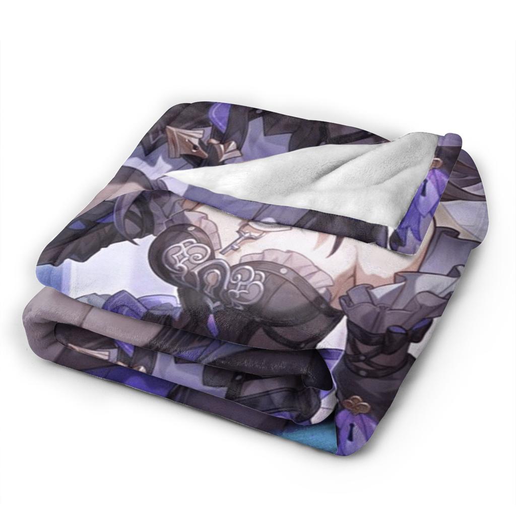 Honkai Star Rail Black Swan Blanket  Soft Novelty Plush Throw Blanket For Kids Adult Outdoor Flannel Bedspread Bed Cover