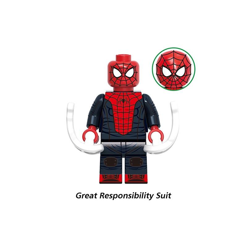 

G0120 Конструктор Супергерой Человек-паук Костюм Великая ответственность в красном плаще Style A