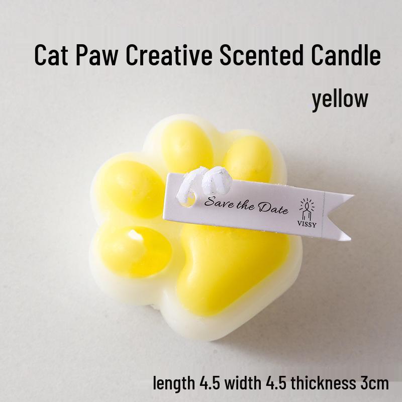 Cute Kitten Paw Scented Candle: Creative Home Decor & Photo Prop