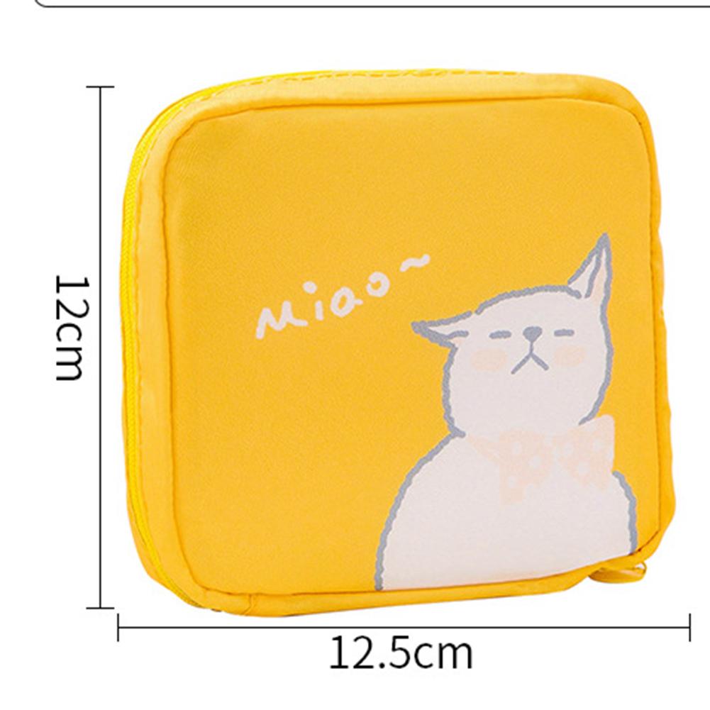 Women Tampon Storage Bag Waterproof Mini Sanitary Napkin Toiletry Bag Travel Cosmetic Bag Makeup Pouch Data Cable Women'S Bag