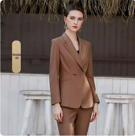 New Spring-Autumn Coffee Formal Suit: Slimming White-Collar Women's Workwear
