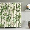 Olive Branches Shower Curtain Natural Green Fruit Pattern, Waterproof Fabric Decor For Bathroom Tiles Backdrop In Bathrooms Kitc