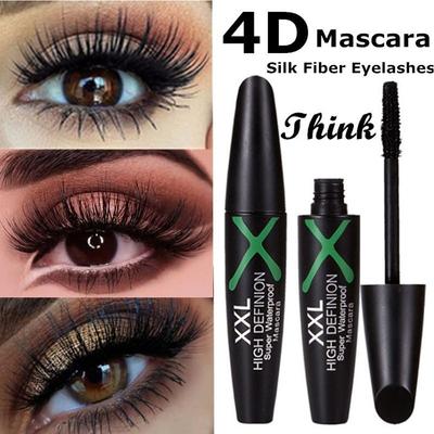 4D Silk Fiber Mascara Waterproof Long Lasting Mascara Black Eyelashes Extension Mascara Cosmetics