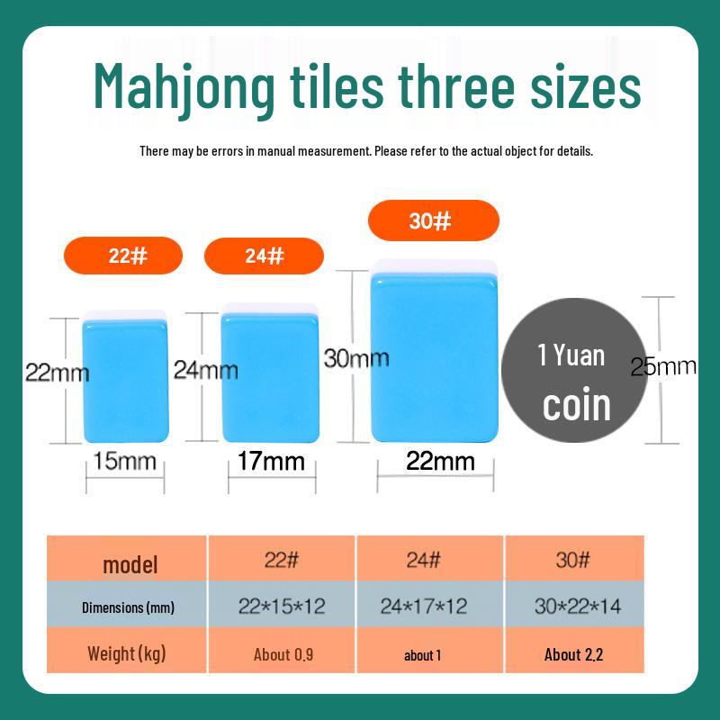 Compact Travel Mahjong Set - 24mm & 30mm Tiles, Solid Carved Sparrow Design, Ideal for Dorms and Table Games