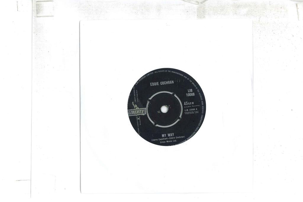 7inch Record EDDIE COCHRAN - My Way / Rock 'n' Roll Blues LIB10088 LIBERTY 1963 UK Rock Used