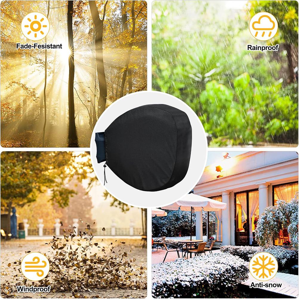 For Foldable Pipes Outdoor Hose Reel Cover Outdoor Use 210D Silver Coated Oxford Cloth Storage Bag Included Windproof Protection