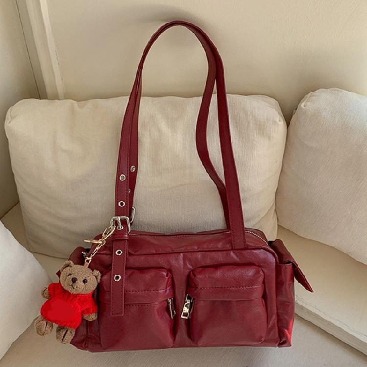 Shoulder Bag Leather Handbags Evening Clutch Purse Pu Leather Slings Purse Handbag Trendy Underarm Bag for Womens Girls