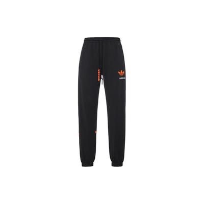 Pantalons de survêtement Originals Big Trefoil Avec Logo Contrastant Imprimé Homme Bas Noir H09344