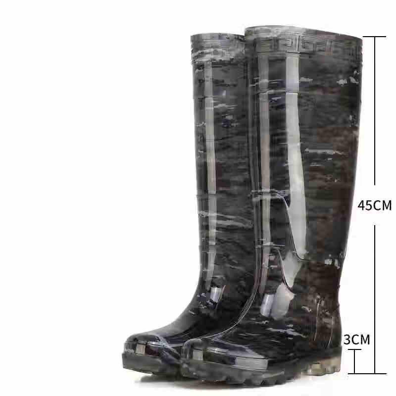 DAXTE Men's Over-the-Knee Safety Rain Boots