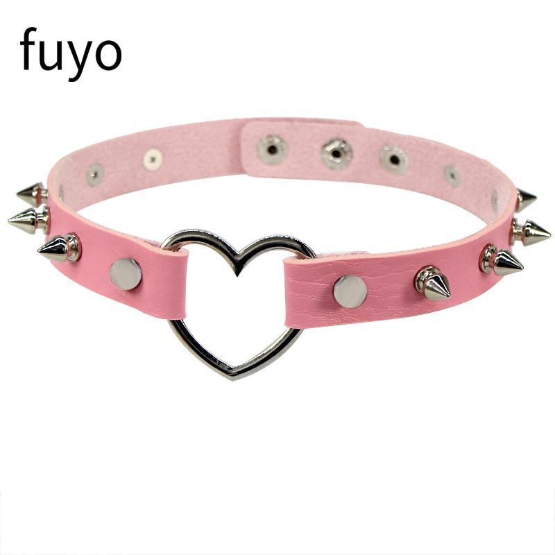 Punk Black Bell Lock PU Leather Necklaces for Women Cosplay Rock Geometry Rivet Collar Choker Necklaces Festival Jewelry