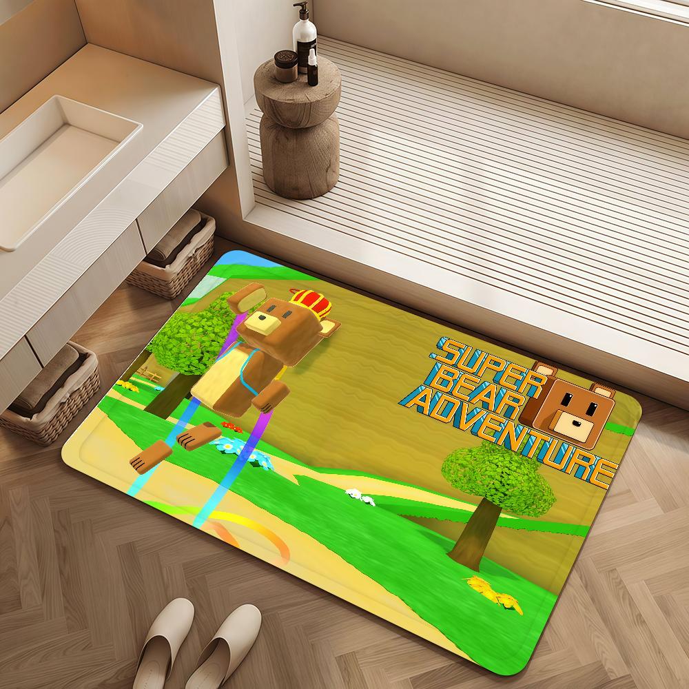 Door Mat Nin Bedside Entrance Super Bath Game Floor Decoration Corridor Door Mat Carpet Living A-Adventure B-Bear Room Balcony