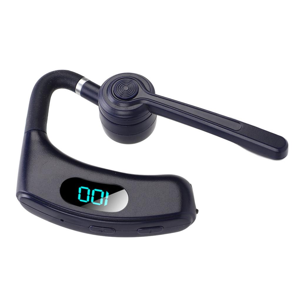 Wireless Bluetooth Earpiece with Microphone Noise Reduction 300mAh Battery for Business Driving Blue