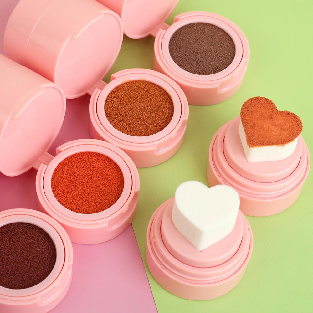 

Cross-Border Heart-Shaped Matte Velvet Cushion Blush – Natural Nude Rouge